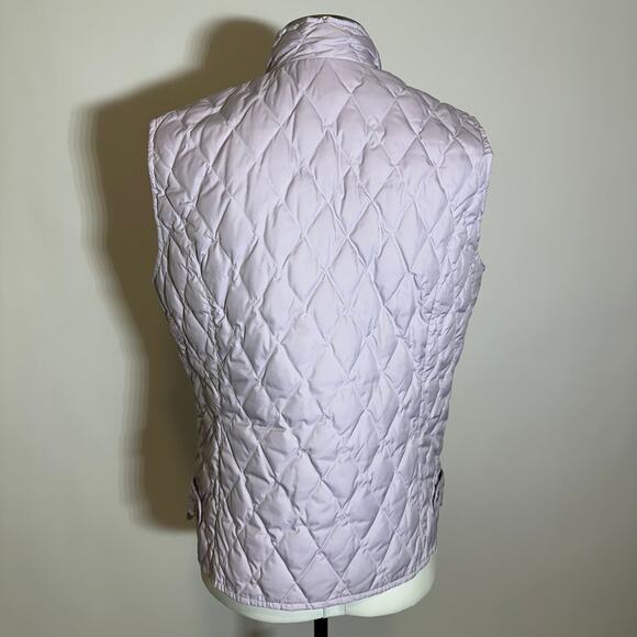 Eddie Bauer Lavender Premium Goose Down Quilted Vest Embroidered Womens Medium M - Picture 4 of 12
